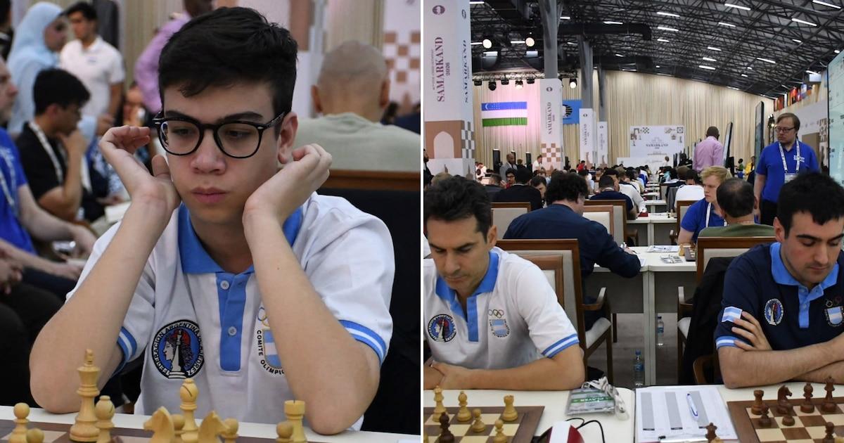Competición de ajedrez Tableros en Olimpiada